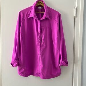 Columbia Women’s Lightweight Button-Up Summer/Hiking Shirt Bright Magenta 3XL